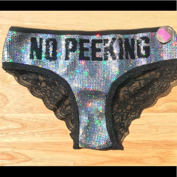 Victoria’s Secret Pink Sequin Lace Panty XS M - Picture 1 of 8